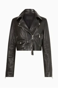 All Saints AllSaints Black Crop Biker Jacket 8 All Saints AllSaints Black Crop Biker Jacket -ALLSAINTS Sales unnamed file 1008