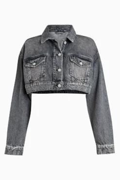 All Saints AllSaints Black Cropped Denim Jacket -ALLSAINTS Sales unnamed file 1068 scaled