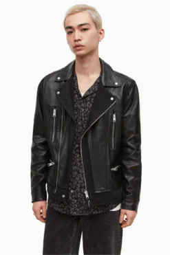 All Saints AllSaints Satori Black Biker Jacket