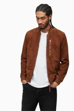 All Saints AllSaints Brown Kemble Bomber Jacket