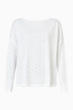 All Saints AllSaints White Devore Rita T-Shirt -ALLSAINTS Sales unnamed file 12