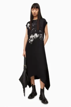 All Saints AllSaints Black Gian Kosumoso Dress