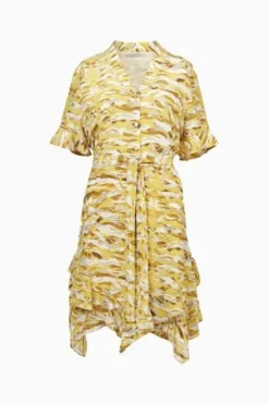 All Saints AllSaints Womens Yellow Frankie Oniyuri Dress 10 All Saints AllSaints Womens Yellow Frankie Oniyuri Dress -ALLSAINTS Sales unnamed file 1286