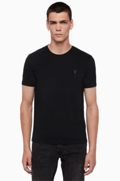 All Saints Black Brace Short-Sleeve Crew T-Shirt