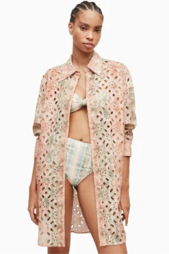 All Saints AllSaints Inez Marea Green Shirt Dress