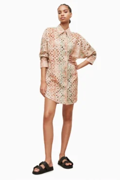 All Saints AllSaints Inez Marea Green Shirt Dress -ALLSAINTS Sales unnamed file 1340 scaled