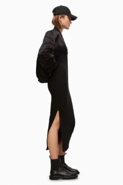 All Saints AllSaints Womens Black Rina Long Sleeve Dress