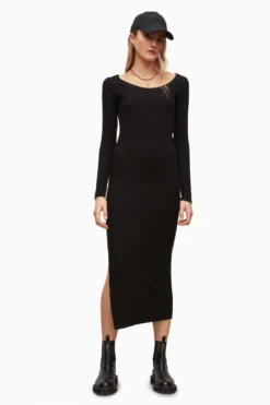 All Saints AllSaints Womens Black Rina Long Sleeve Dress -ALLSAINTS Sales unnamed file 1371 scaled