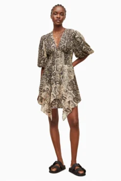 All Saints AllSaints Yellow Ciara Noche Dress