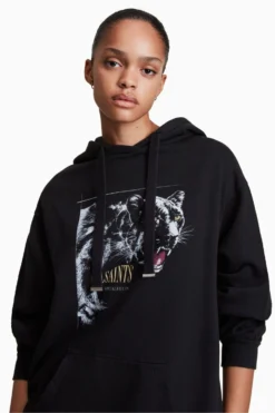 All Saints AllSaints Black Panthera Hoodie Dress -ALLSAINTS Sales unnamed file 1445 scaled