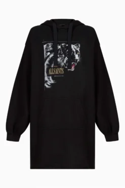 All Saints AllSaints Black Panthera Hoodie Dress -ALLSAINTS Sales unnamed file 1446 scaled
