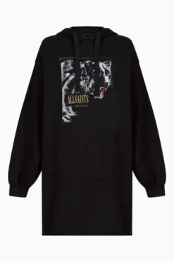 All Saints AllSaints Black Panthera Hoodie Dress -ALLSAINTS Sales unnamed file 1447
