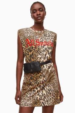 All Saints AllSaints Animal Print Leppo Gothic Mika Tank Dress