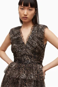 All Saints AllSaints Brown Indra Kiku Dress -ALLSAINTS Sales unnamed file 1491 scaled