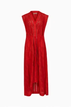 All Saints AllSaints Red Tate Broderie Dress -ALLSAINTS Sales unnamed file 1498 scaled