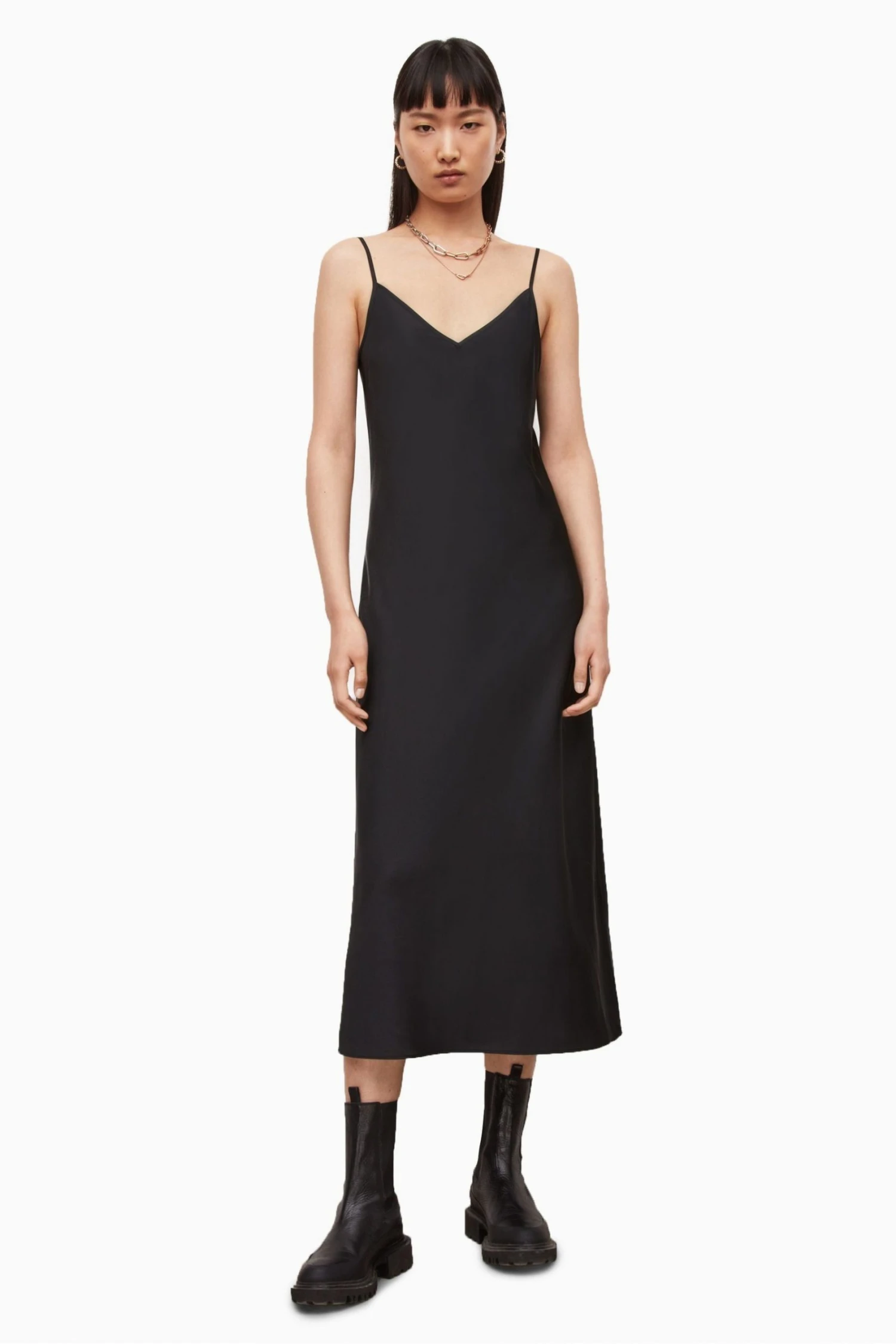 All Saints Womens Black Tierny Coni Crop Dress 5 All Saints Womens Black Tierny Coni Crop Dress - Image 3