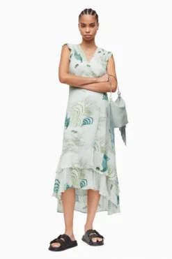 All Saints AllSaints Green Dela Ngaru Dress