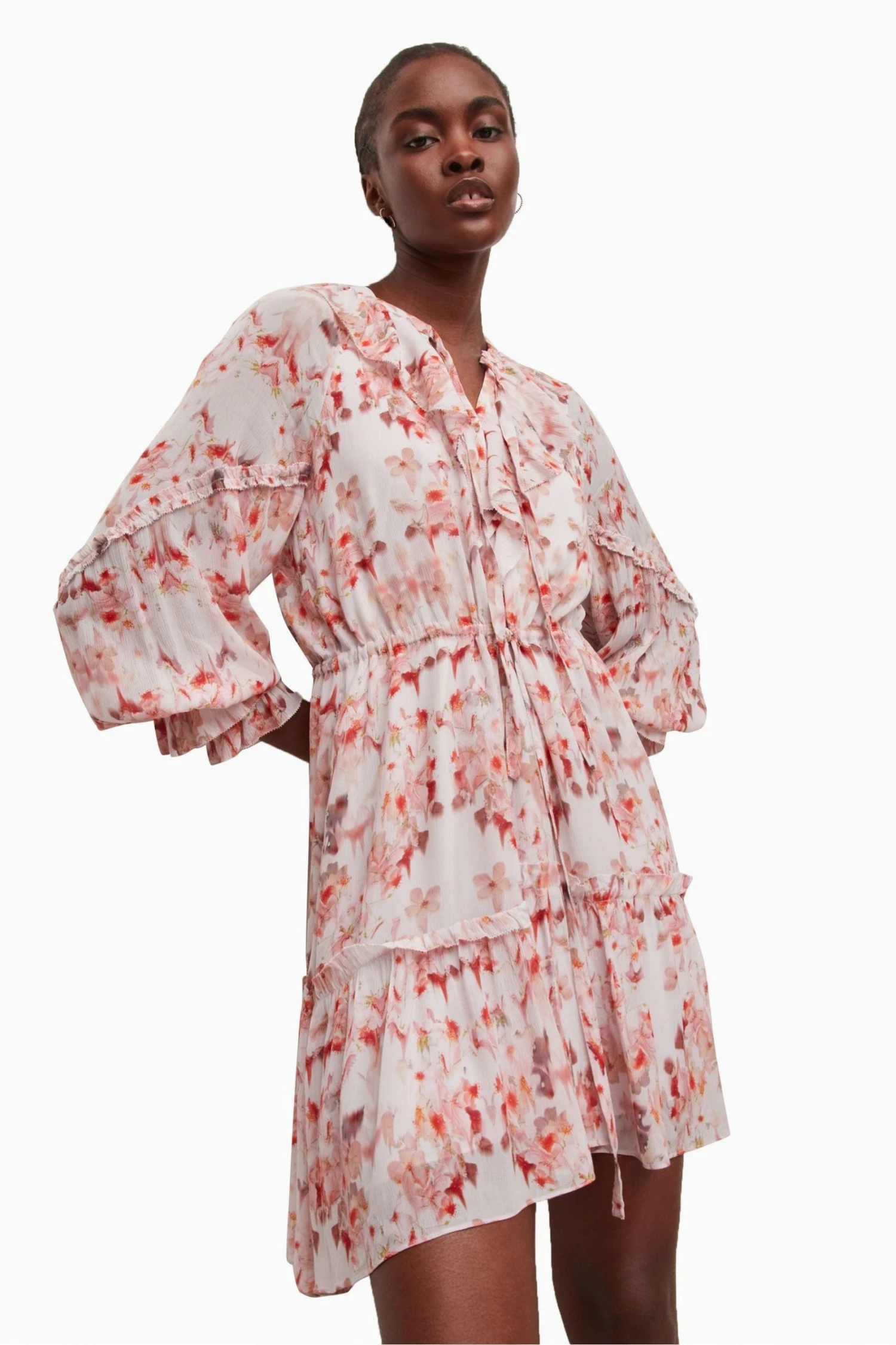 All Saints AllSaints Pink Ava Momo Dress 7 All Saints AllSaints Pink Ava Momo Dress - Image 5