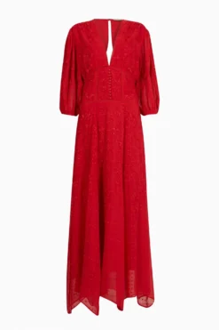 All Saints AllSaints Red Aspen Embroidered Dress -ALLSAINTS Sales unnamed file 1605 scaled