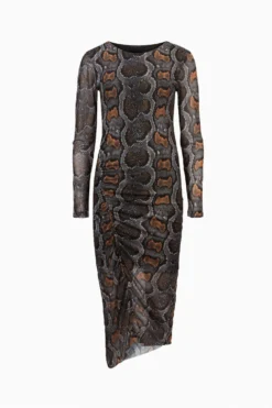 All Saints AllSaints Grey Norma Long Sleeve Snake Dress -ALLSAINTS Sales unnamed file 1645 scaled