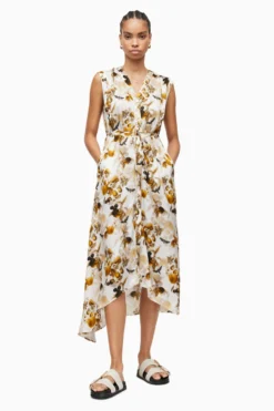 All Saints AllSaints Tate Soleil Yellow Dress