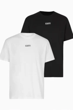 All Saints AllSaints Black/White Opposition T-Shirts 2 Pack