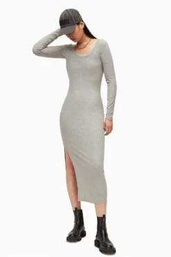 All Saints AllSaints Grey Rina Ls Dress