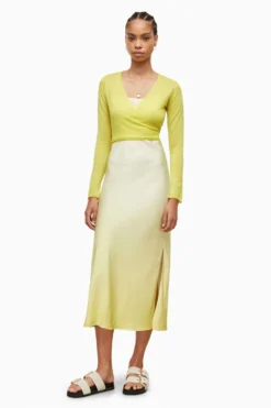 All Saints AllSaints Yellow Ombre Dress