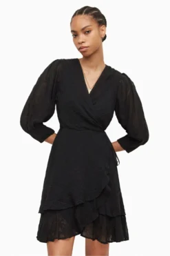 All Saints AllSaints Ari Ossia Black Dress