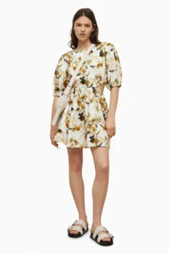 All Saints AllSaints Yellow Colette Soleil Dress