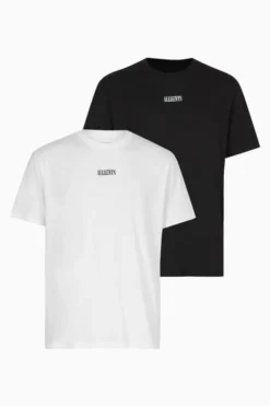 All Saints AllSaints Black/White Opposition T-Shirts 2 Pack -ALLSAINTS Sales unnamed file 175