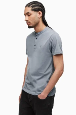 All Saints AllSaints Blue Brace Short Sleeve Henley T-Shirt -ALLSAINTS Sales unnamed file 178 scaled