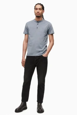 All Saints AllSaints Blue Brace Short Sleeve Henley T-Shirt -ALLSAINTS Sales unnamed file 179 scaled