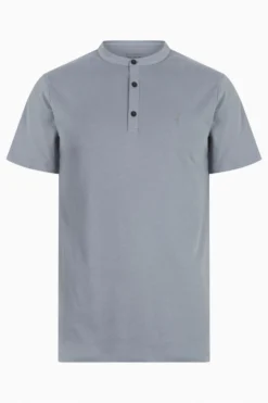All Saints AllSaints Blue Brace Short Sleeve Henley T-Shirt -ALLSAINTS Sales unnamed file 181 scaled