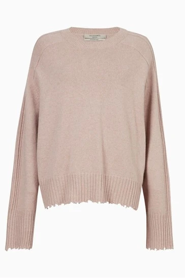 unnamed-file-1828.jpg All Saints AllSaints Kiera Pink Cashmere Crew Jumper -ALLSAINTS Sales unnamed file 1828