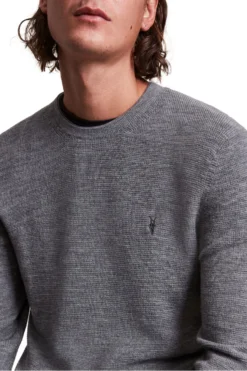 All Saints AllSaints Grey Ivar Merino Crew Jumper -ALLSAINTS Sales unnamed file 1832 scaled