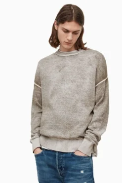 All Saints Brown Sennen Crew Jumpers