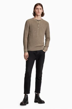 All Saints Mocha Brown Ivar Merino Ls Henle Jumper -ALLSAINTS Sales unnamed file 1878 scaled