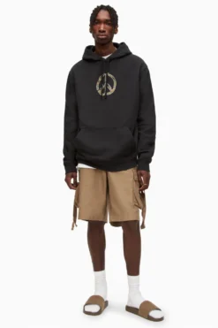 All Saints AllSaints Black Peacenik Hoody Relaxed Fit Long Sleeved Jumper -ALLSAINTS Sales unnamed file 1906 scaled