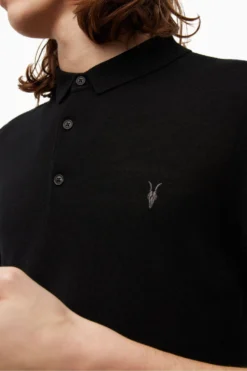 All Saints AllSaints Black Mode Merino Long Sleeve Polo Shirt -ALLSAINTS Sales unnamed file 1912 scaled