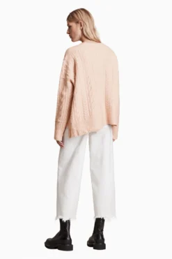 All Saints AllSaints Pink Arvid V-Neck Jumper 5 All Saints AllSaints Pink Arvid V-Neck Jumper -ALLSAINTS Sales unnamed file 1918 scaled