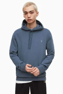 All Saints AllSaints Blue Raven Pullover Hoodie