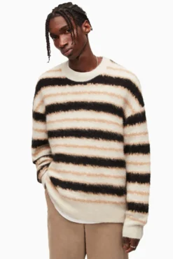 All Saints AllSaints Brown Oskar Crew Jumper