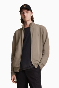 All Saints Raven Natural Zip Through Jumper