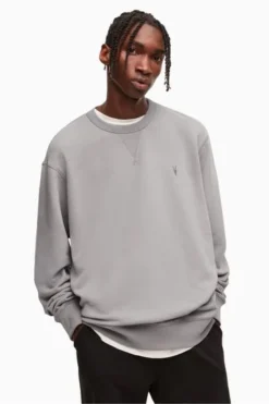 All Saints AllSaints Grey Ollie Crew Jumper -ALLSAINTS Sales unnamed file 1979