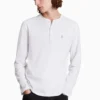 All Saints White Brace Ls Henley T-Shirt