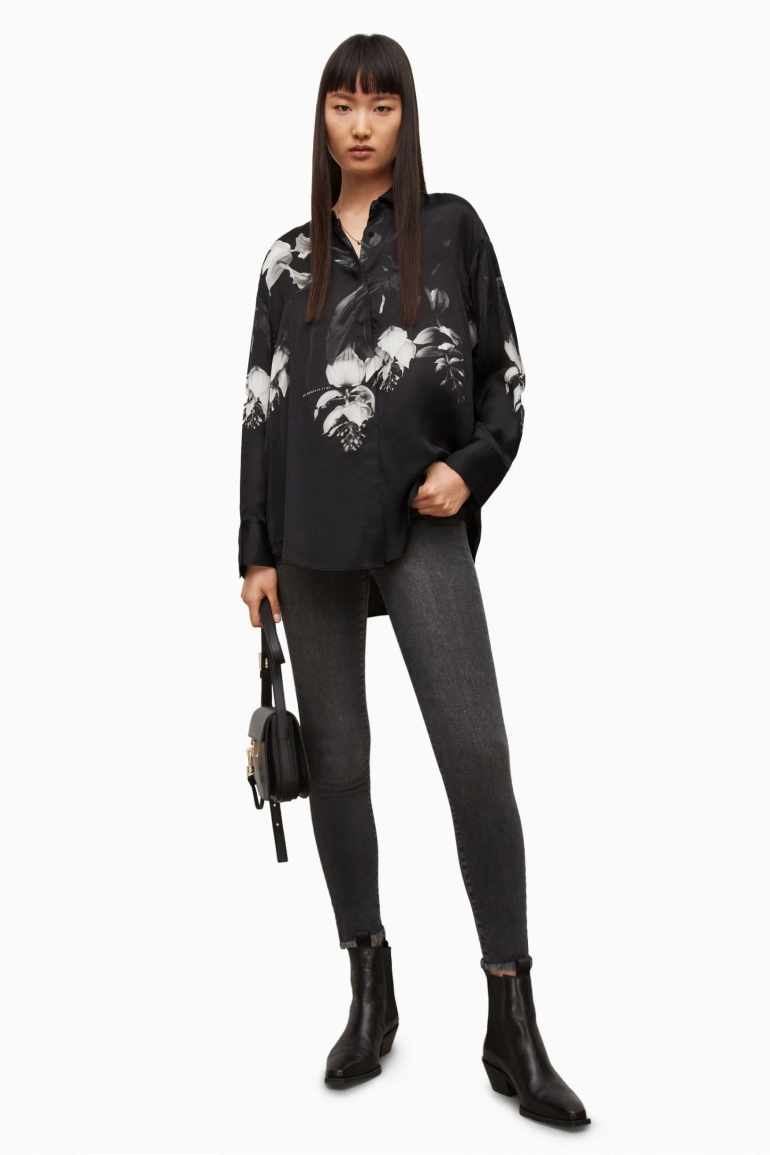 All Saints AllSaints Black Bernie Kosumoso Shirt 4 All Saints AllSaints Black Bernie Kosumoso Shirt - Image 3