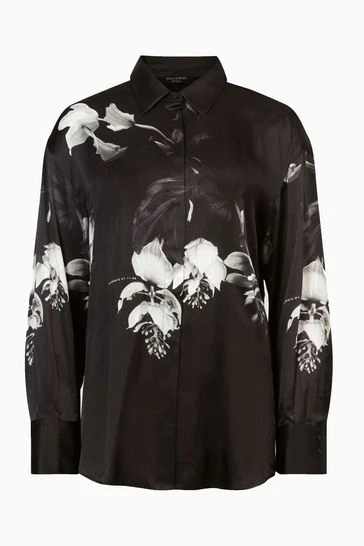 All Saints AllSaints Black Bernie Kosumoso Shirt 7 All Saints AllSaints Black Bernie Kosumoso Shirt - Image 6