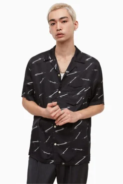 All Saints AllSaints Black Pointers Shirt