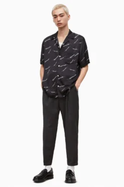 All Saints AllSaints Black Pointers Shirt -ALLSAINTS Sales unnamed file 2024 scaled